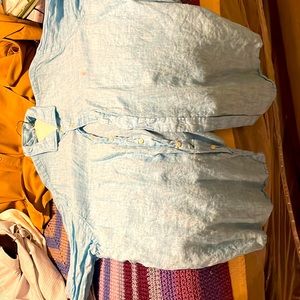 Baby Blue Linen Ralph Lauren Polo